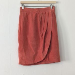 Real suede leather vintage Danier tulip skirt